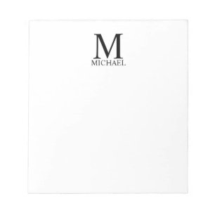 Bloc-notes personnalisé avec monogramme et nom
