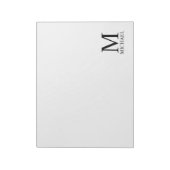 Bloc-notes personnalisé avec monogramme et nom (Tourné)
