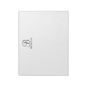 Bloc-notes personnalisé avec monogramme et nom en (Tourné)