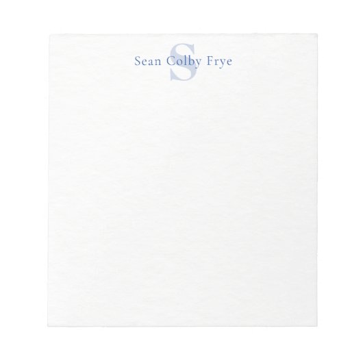 Bloc-notes personnalisé avec monogramme initial pe (Devant)