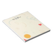 Bloc-notes personnalisé avec monogramme joyeux (Incliné)