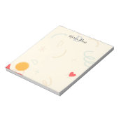 Bloc-notes personnalisé avec monogramme joyeux (Tourné)