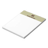 Bloc-notes personnalisé avec nom et monogramme en (Tourné)