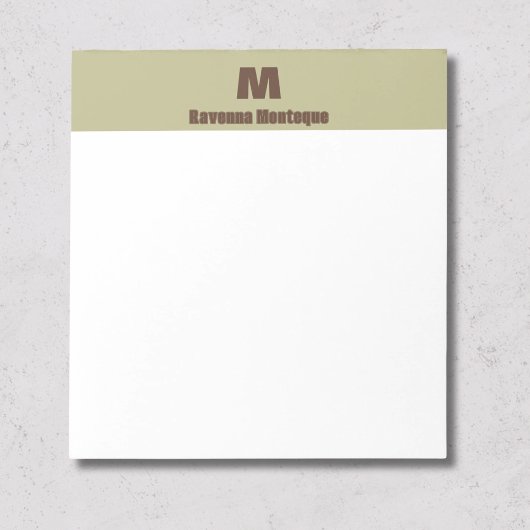 Bloc-notes personnalisé avec nom et monogramme en