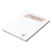 Bloc-notes personnalisé avec nom et profession (Tourné)