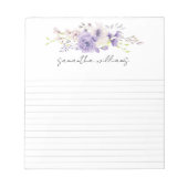 Bloc-notes personnalisé avec vaporisateur fleuri (Devant)