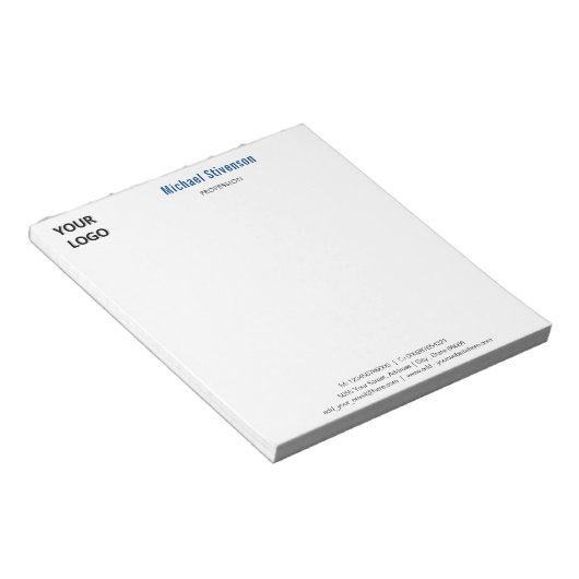 Bloc-notes personnalisé avec votre propre texte et (Incliné)