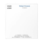 Bloc-notes personnalisé avec votre propre texte et (Devant)