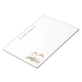 Bloc-notes personnalisé B monogramme floral (Incliné)