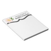 Bloc-notes personnalisé Baby Cosmos rose sur blanc (Incliné)