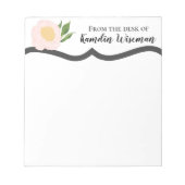 Bloc-notes personnalisé Baby Cosmos rose sur blanc (Devant)