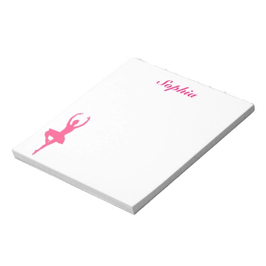 Bloc-notes personnalisé Ballerina (rose) (Tourné)