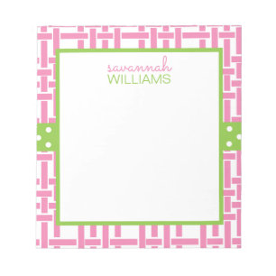 Bloc-notes personnalisé Bambou et Grosgrain