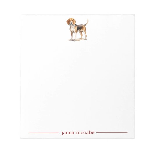 Bloc-notes personnalisé beagle (Devant)