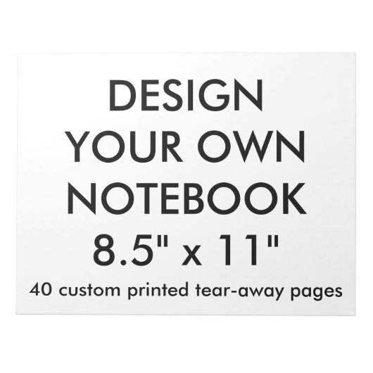 Bloc-notes personnalisé Big 40 Tear-Away Page (Devant)
