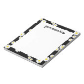 Bloc-notes personnalisé Black Daisy (Tourné)