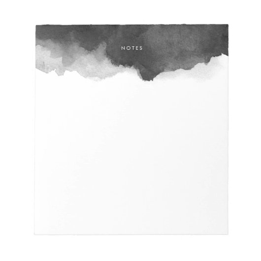 Bloc-notes personnalisé Black Watercolor (Devant)