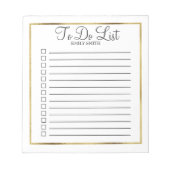 Bloc-notes personnalisé blanc et or (Devant)