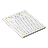 Bloc-notes personnalisé blanc et or à faire (Incliné)