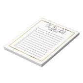 Bloc-notes personnalisé blanc et or à faire (Tourné)