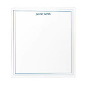 Bloc-notes personnalisé bleu classique à double bo (Devant)