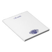 Bloc-notes personnalisé bleu et blanc (Incliné)