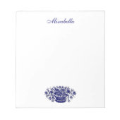 Bloc-notes personnalisé bleu et blanc (Devant)