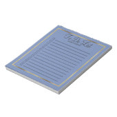 Bloc-notes personnalisé bleu et or à faire (Tourné)
