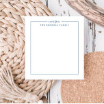 Bloc-notes personnalisé bleu marine simple Carré<br><div class="desc">Qu’il s’agisse d’un cadeau pour un ami ou d’un régal personnel, ce bloc-notes est idéal pour les anniversaires, les anniversaires ou pour le travail. Utilisez le formulaire modèle pour le personnaliser avec votre nom, un devis préféré ou n'importe quel texte de votre choix. Choisissez parmi une variété de polices et...</div>