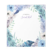 Bloc-notes personnalisé bleu pourpre (Devant)