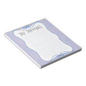 Bloc-notes personnalisé bleu rose blanc mignon (Incliné)