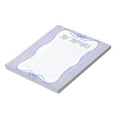 Bloc-notes personnalisé bleu rose blanc mignon (Tourné)