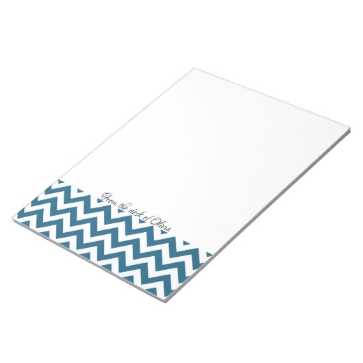 Bloc-notes personnalisé Blue Chevron (Incliné)