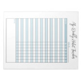 Bloc-notes personnalisé Blue Weekly Habit Tracker (Devant)