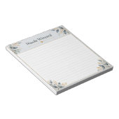 Bloc-notes personnalisé botanique gris bleu (Incliné)