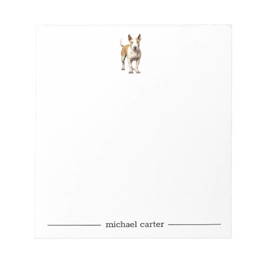 Bloc-notes personnalisé Bull Terrier (Devant)