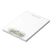 Bloc-notes personnalisé Cabine aquarelle (Tourné)