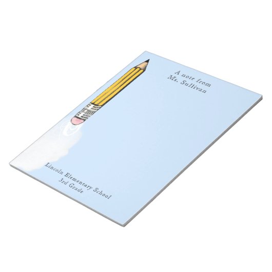 bloc-notes personnalisé cadeaux d'enseignant (Incliné)