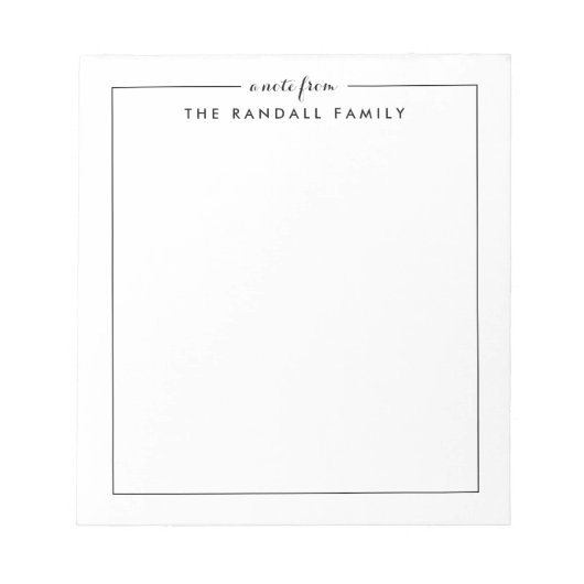 Bloc-notes personnalisé Carré simple (Devant)