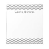 Bloc-notes personnalisé Chevron - gris (Devant)