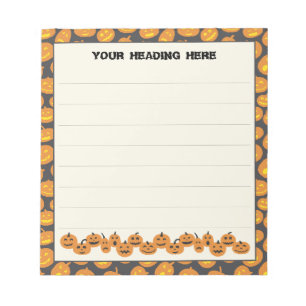 Bloc-notes personnalisé citrouille Halloween