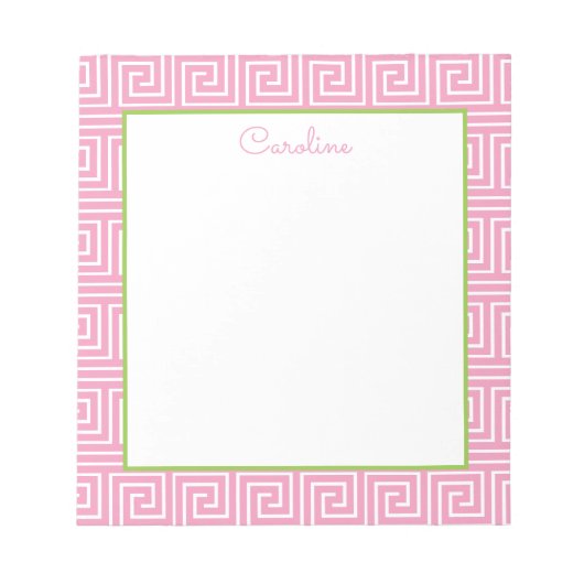 Bloc-notes personnalisé clé grecque (Devant)