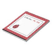 Bloc-notes personnalisé Coccinelle (Tourné)
