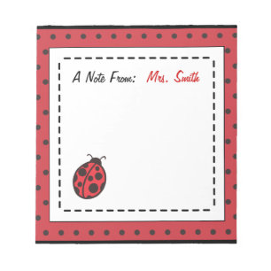 Bloc-notes personnalisé Coccinelle