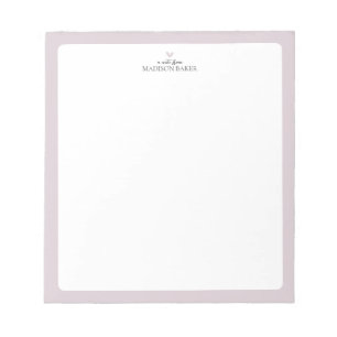 Bloc-notes personnalisé Cœur simple Rose