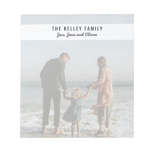 Bloc-notes personnalisé couleur pleine photo (Devant)