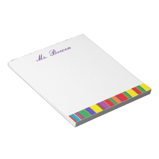 Bloc-notes personnalisé "Couleurs" (Incliné)