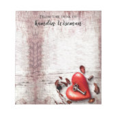 Bloc-notes personnalisé Country Wood Key to my Hea (Devant)
