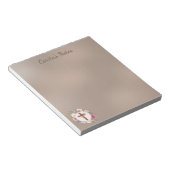 Bloc-notes personnalisé croisé floral (Incliné)