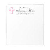 Bloc-notes personnalisé croisé rose (Devant)